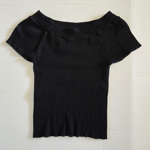 FP Movement by Free‎ People Black Ribbed Blouse - Picture 2 of 6